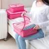 Set 6 bolsas organizadoras equipaje de viaje para valija rosa