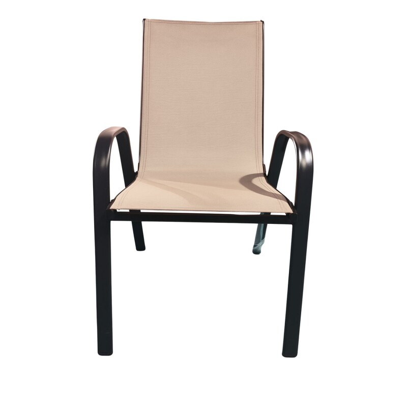 Silla Arye Paysandu beige de aluminio ligero Beige