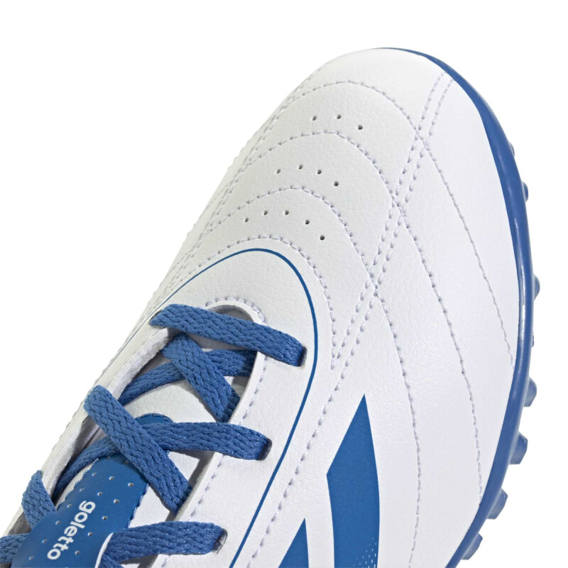 FUTBOL 5 JR (TF) - Adidas - ADIDAS CALZADO GOLETTO IX TF J C de Niños - JP8447 Blanco-azul