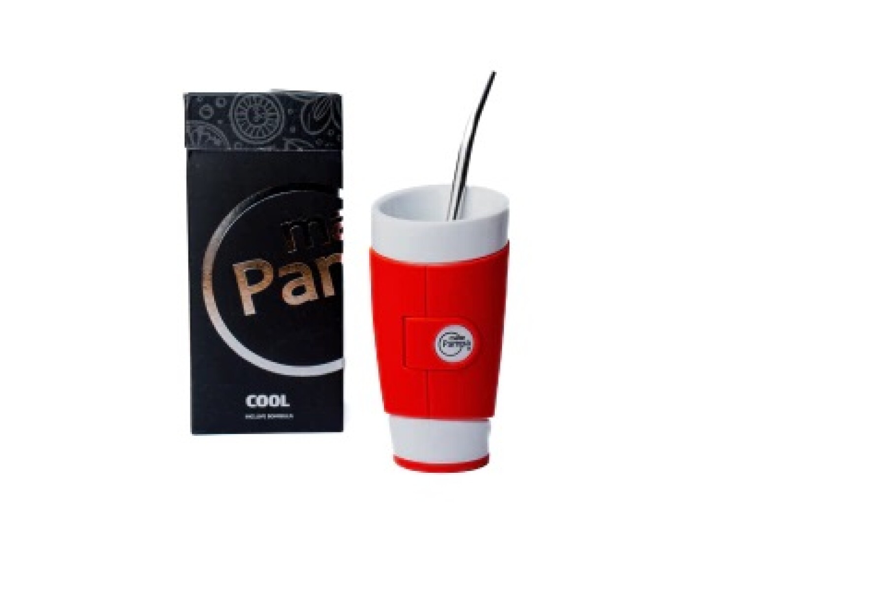 MATE PAMPA GUAMPA CON BOMBILLA - ROJO 