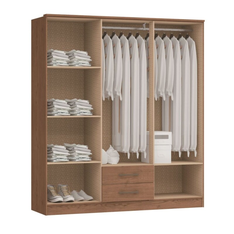 Ropero Pequin 6 Puertas 2 Cajones Macadamia Ropero Pequin 6 Puertas 2 Cajones Macadamia
