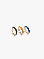 Set De Anillos Con Esmalte multicolor