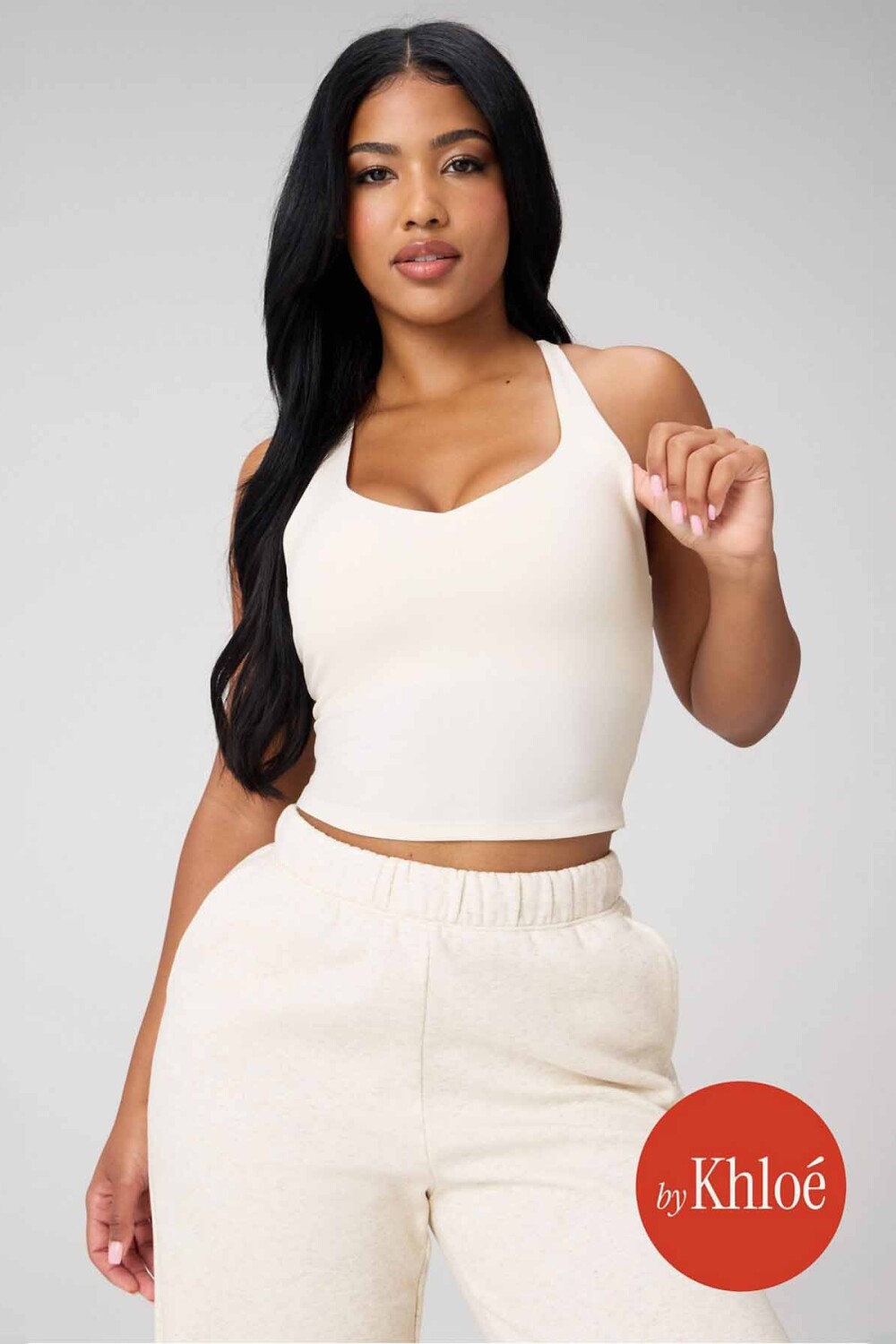 Top Anywhere Cropped Built-In Bra Mujer Bone