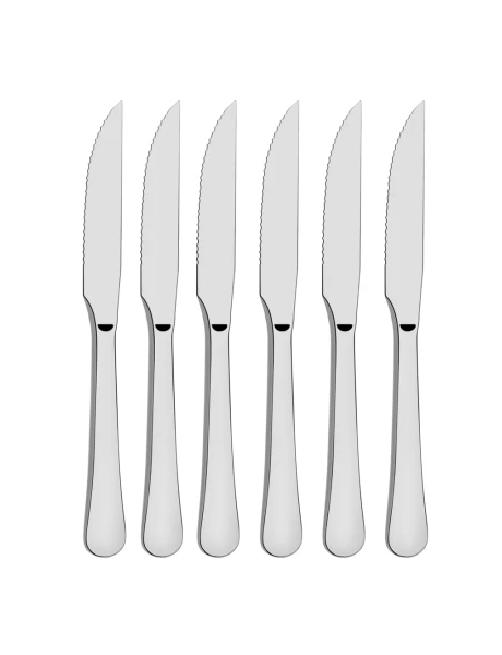 SET 6 CUCHILLOS DE CARNE ACERO 23CM SET 6 CUCHILLOS DE CARNE ACERO 23CM