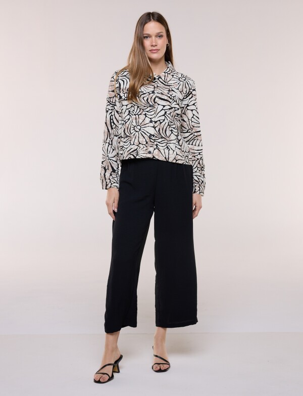 Camperita Liviana Estampada NEGRO/BEIGE