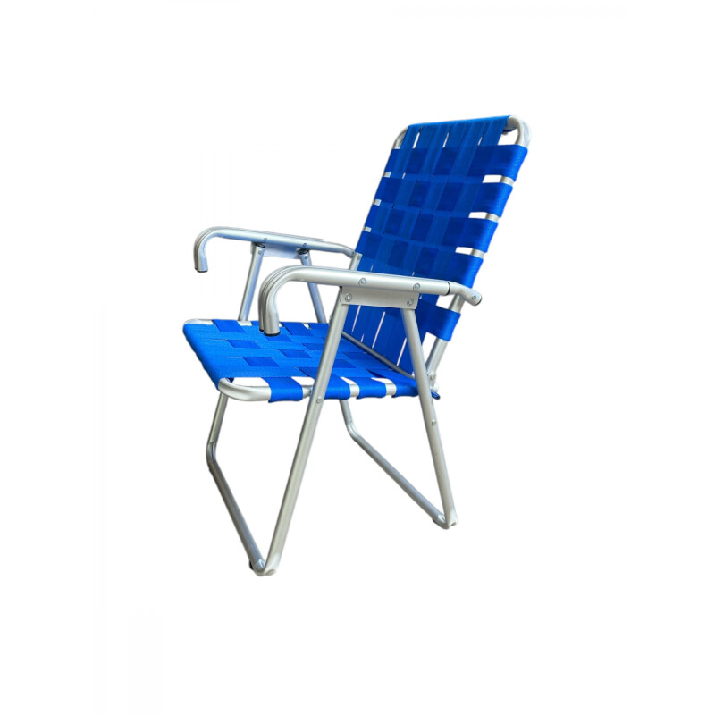 Silla plegable aluminio nacional Azul