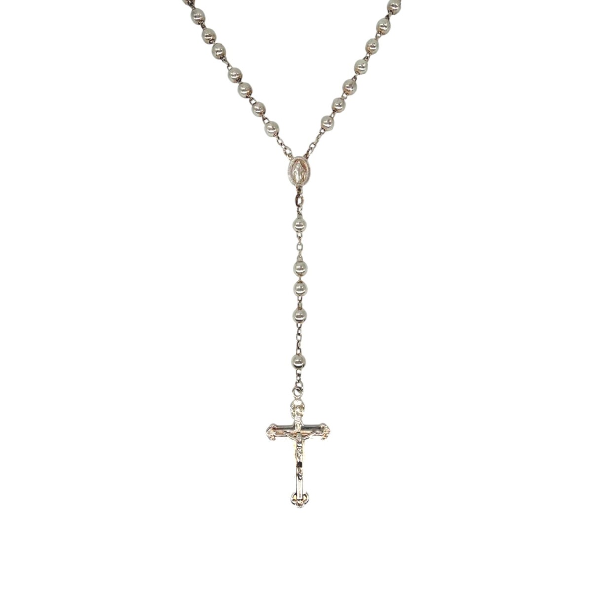 Rosario Virgen Milagrosa - Plata 925 - Sin Piedra - RO3015 - sinpiedra 