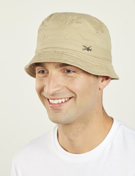 Sombrero Logo Metal Beige