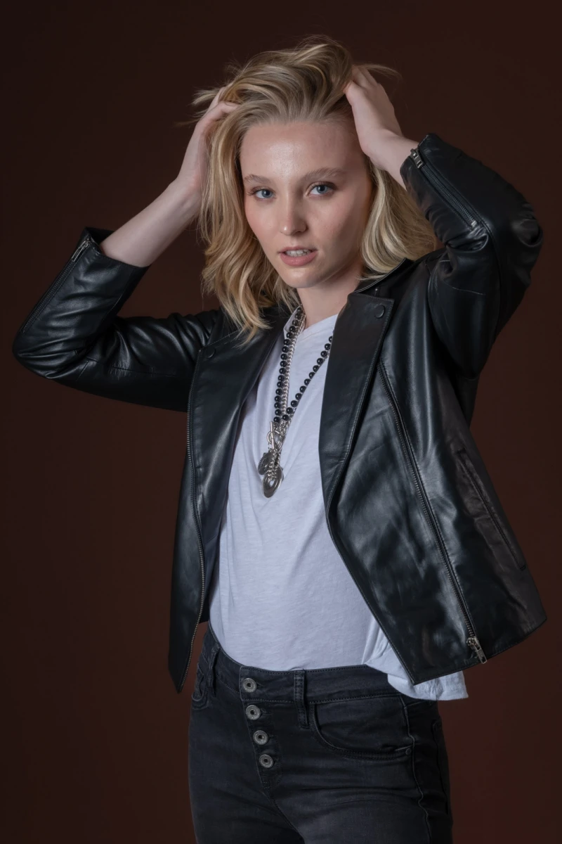 Campera cuero Fred - Negro 