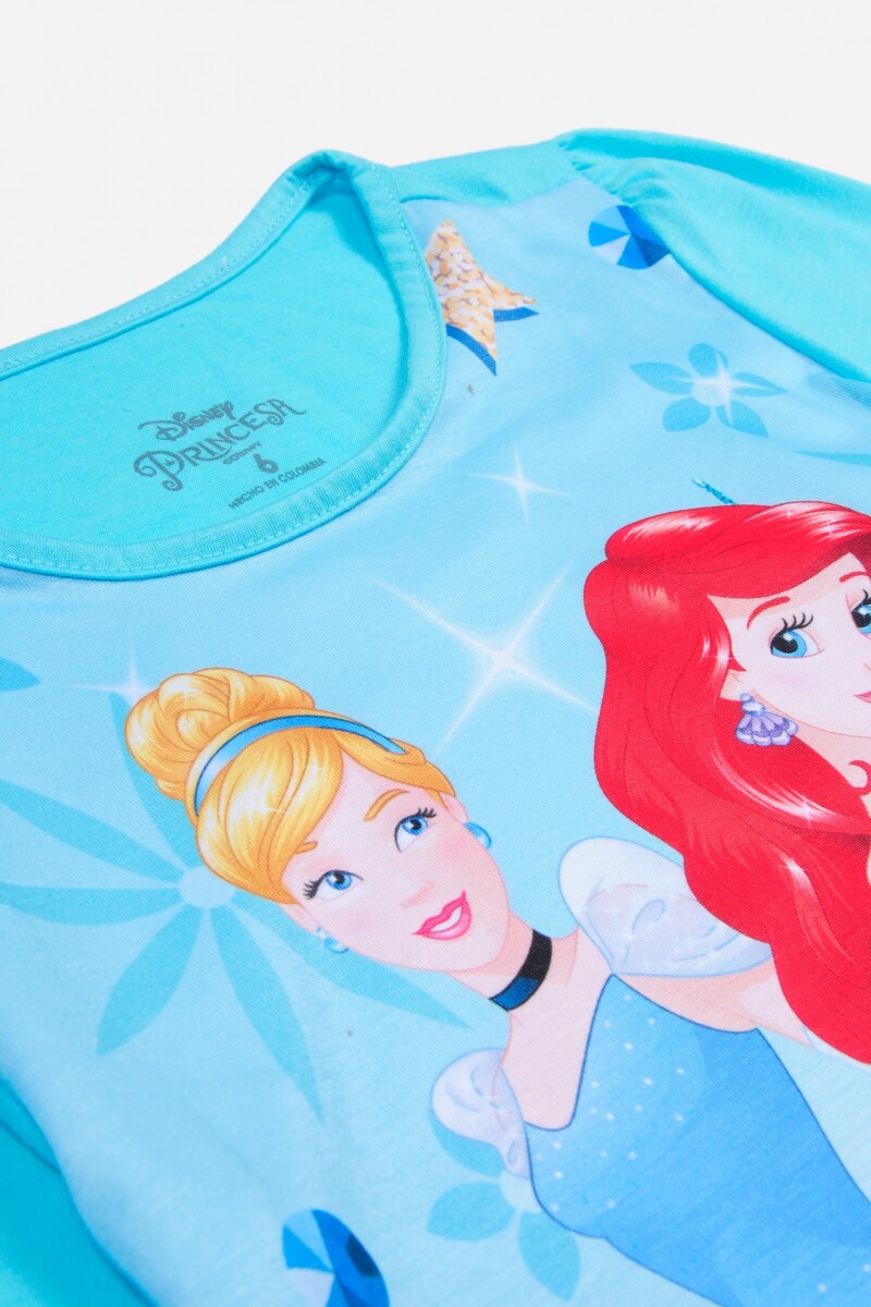 Pijama niña Princesas Disney TURQUESA