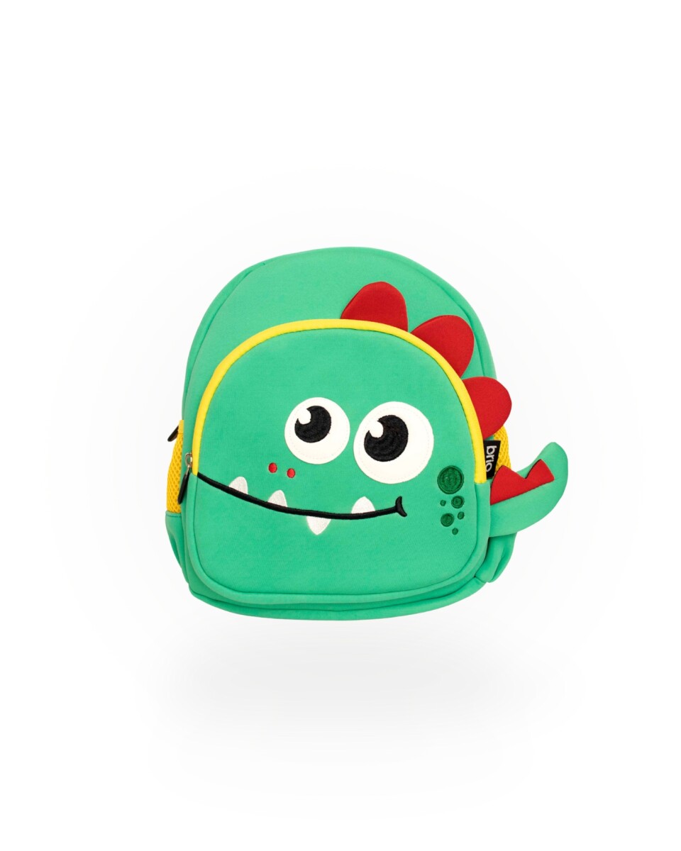 Mochila Infantil brio neopreno con bolsillos frontales y laterales - Cocodrilo 