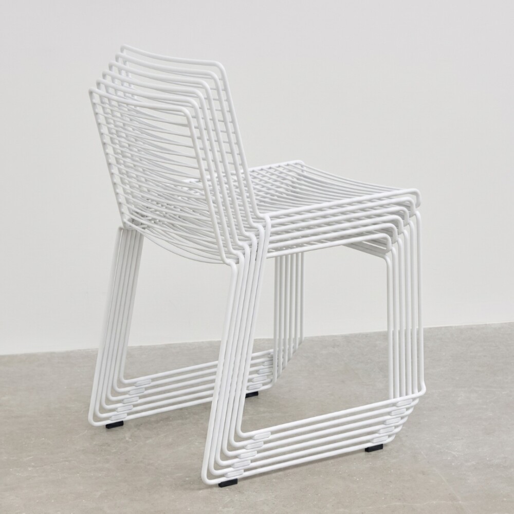 Silla De Exterior Metal Apilable Blanco