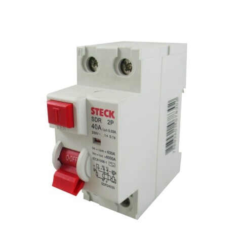 INTERRUPTOR DIFERENCIAL 2P 40A 30MA STECK INTERRUPTOR DIFERENCIAL 2P 40A 30MA STECK