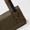 Morral Olivia En Cuero Graneado Verde
