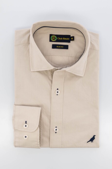 Camisa Short collar lisa Light Grey