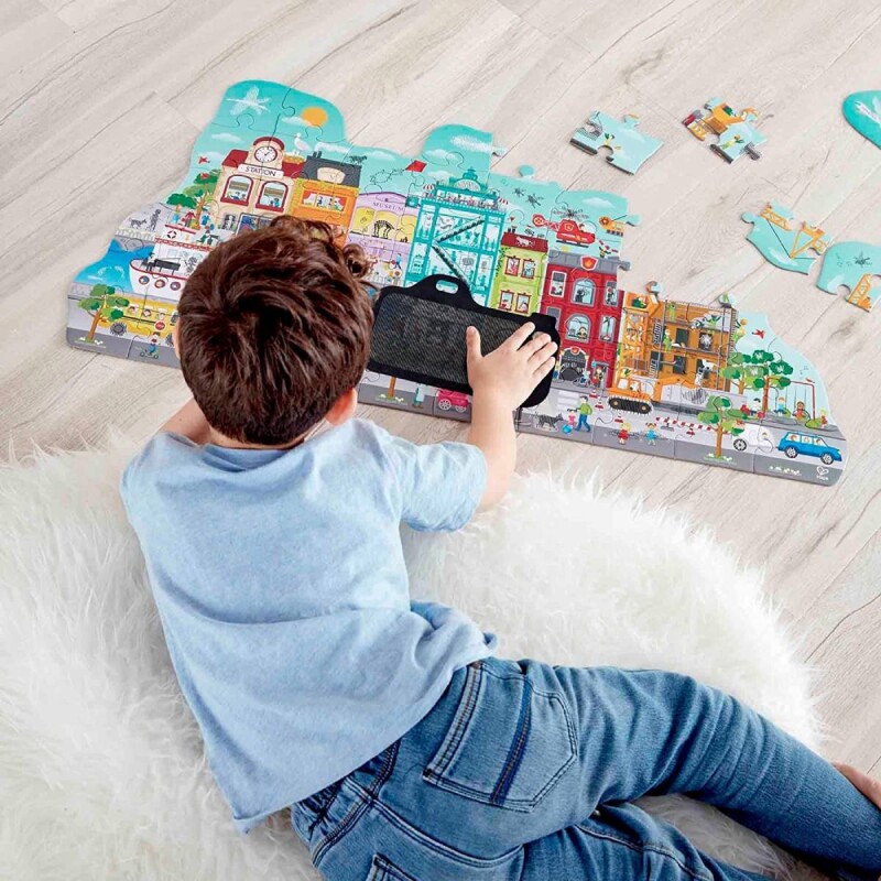 Puzzle Animado de la Ciudad Hape 50 Pzas Puzzle Animado de la Ciudad Hape 50 Pzas