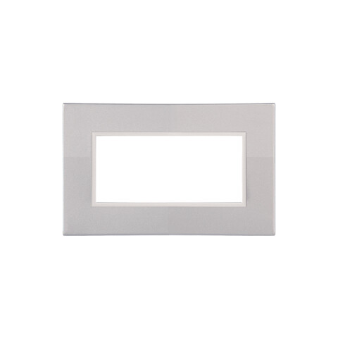 Plaqueta p/4 módulos aluminio - Duomo Flat C56595