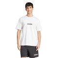 Remera de Hombre Adidas Essentials Linear Single Jersey M Blanco - Negro
