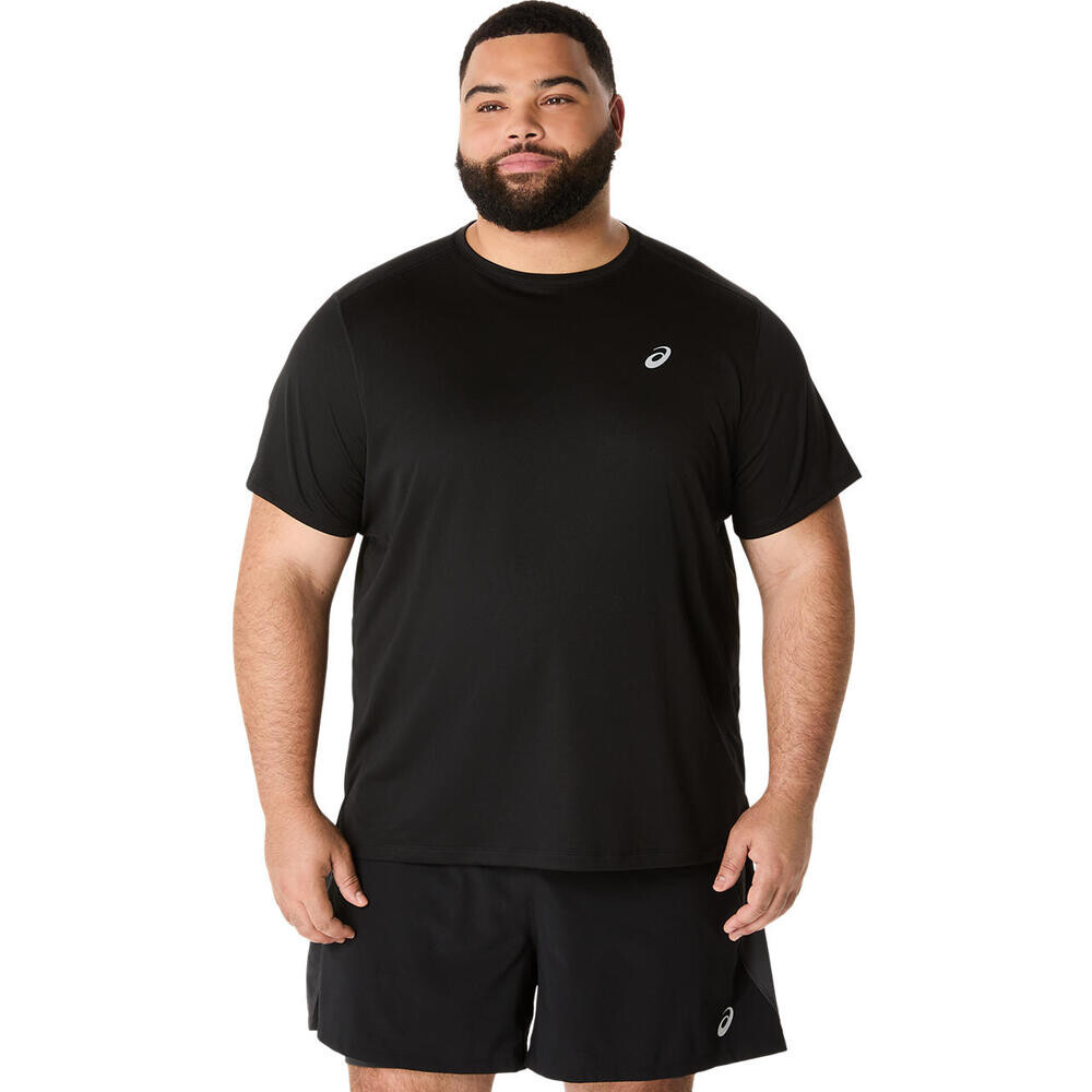 Polo Running Asics Silver SS Top Hombre Performance Black