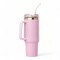 Jarra Vaso Terminico 1200ml Ac Inox y sorbete en Ac inox Rosado