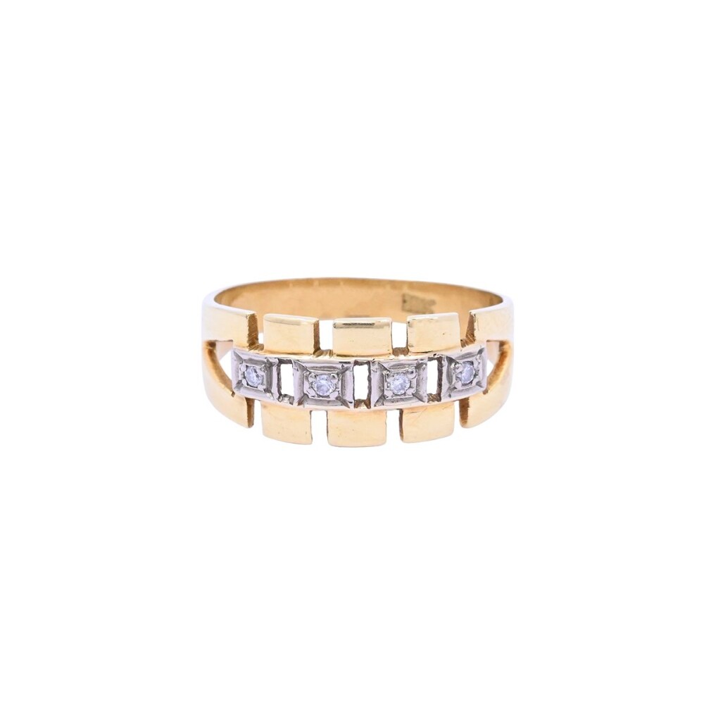 Anillo oro 18k y brillantes. Anillo oro 18k y brillantes.
