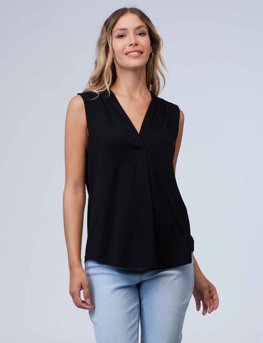 Musculosa Escote V - Negro 