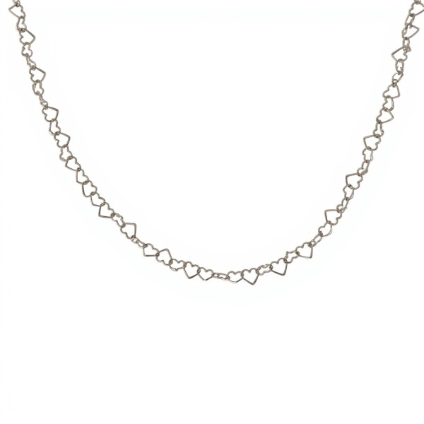 Cadena Corazones - Plata 925 - Sin Piedra - CD3512 sinpiedra