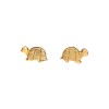 Caravanas tortugas de oro - Oro bajo - Sin piedra- CA8165 sinpiedra