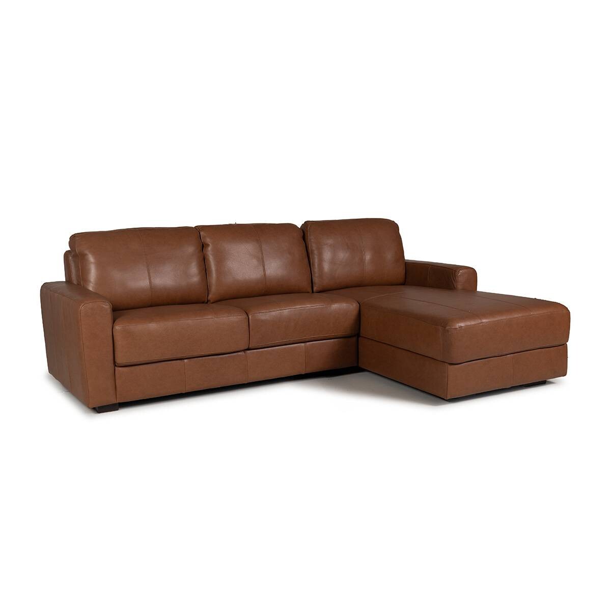 Rinconera Como - Cuero Advanced - 2 + Chaise derecho - Maverick Telha (Preventa) 