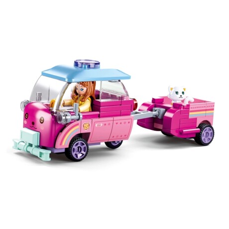 Set Construcción Sluban Girls Dream Transportes Pet Car 001