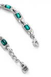 PULSERA CON BAÑO DE PLATA DE LEY CON CRISTALES VERDES Pulsera