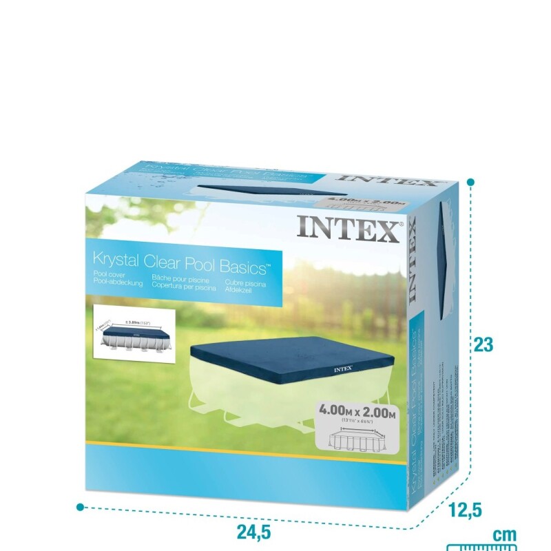 INTEX COBERTOR LONA PISCINA ESTRUCTURAL 400 X 200 Intex Cobertor Lona Piscina Estructural 400 X 200
