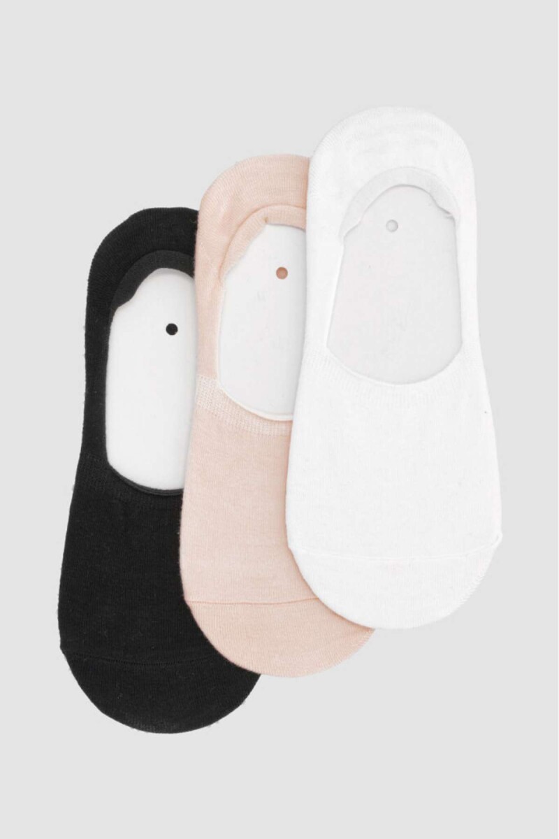 Pack de 3 medias invisibles lisas - Variante 38 
