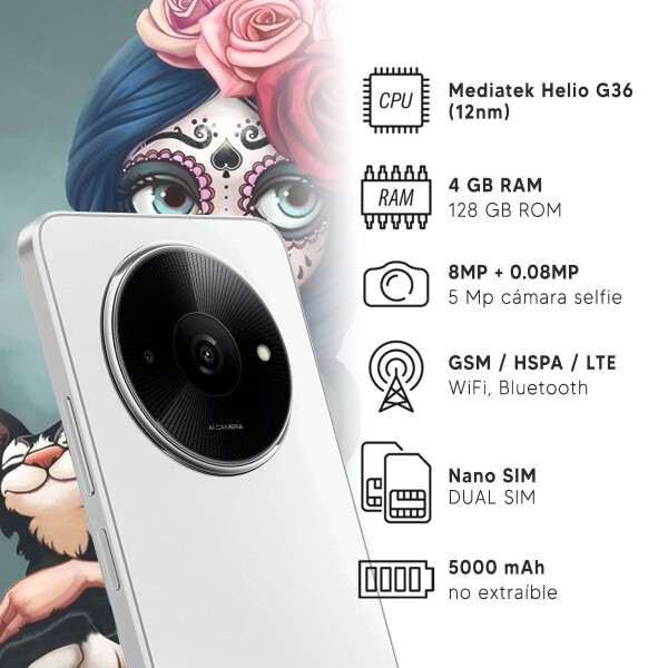 Xiaomi Redmi A3 4/128 Gb 4g BLANCO