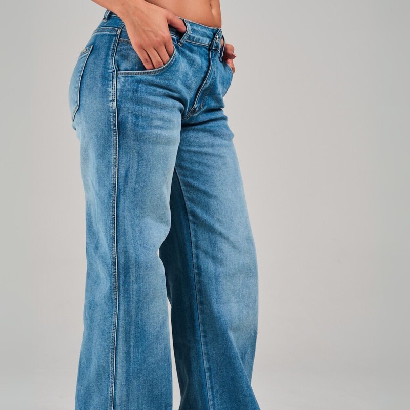 Jean Wide Leg CAMILA Med Blue
