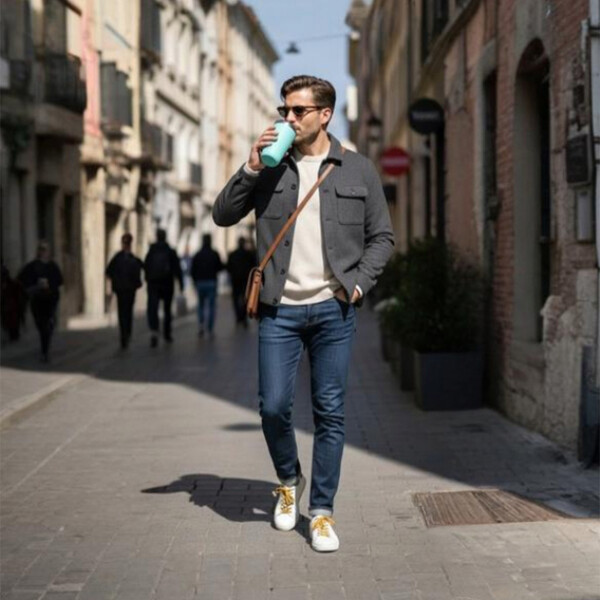 Vaso Térmico Acero Inoxidable Hermético 590ml Frio Calor Color Turquesa