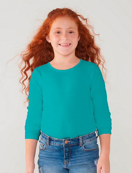 CAMISETA BÁSICA DE NIÑA VERDE