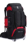 Mochila mochilera de trekking impermeable - Negro/ Rojo Rojo