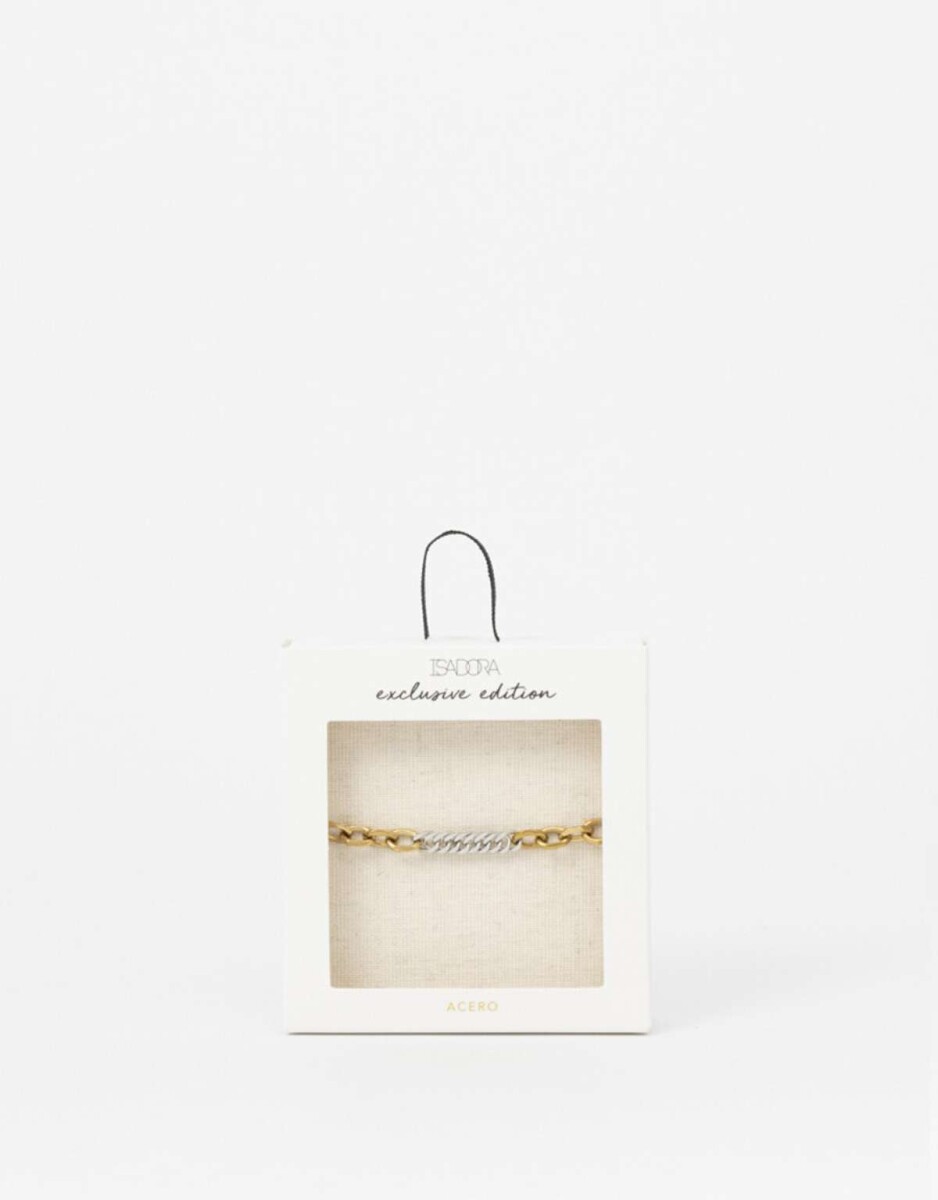 Pulsera Acero Biplating - Combinacion Bicolor 