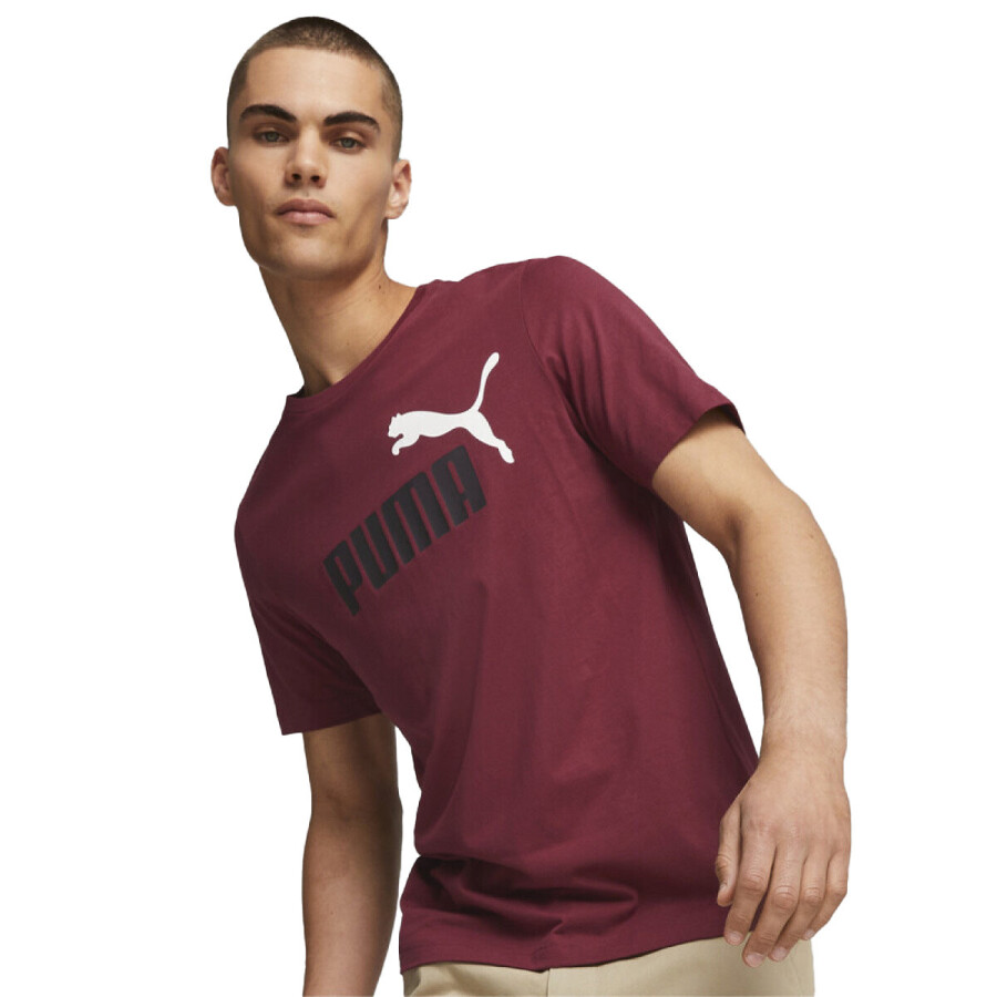 Remera de Hombre Puma Essentials 2 Colour Bordó