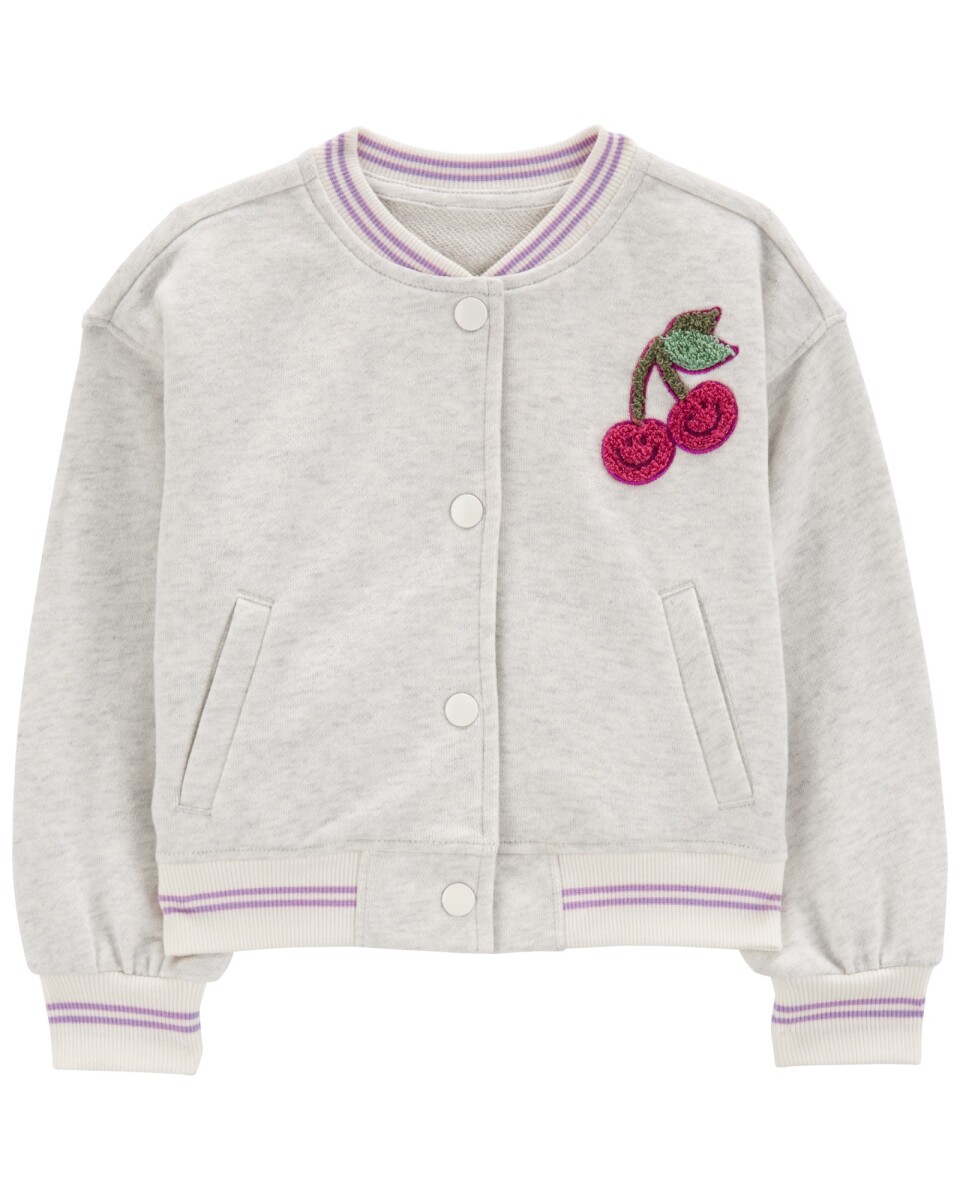 Campera de algodón, con bordados 
