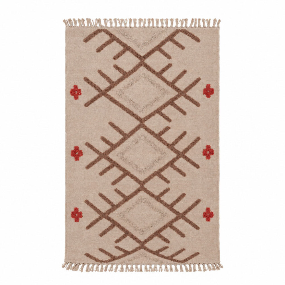 ALFOMBRA ALGODON NATURAL-BEIGE YANTRA