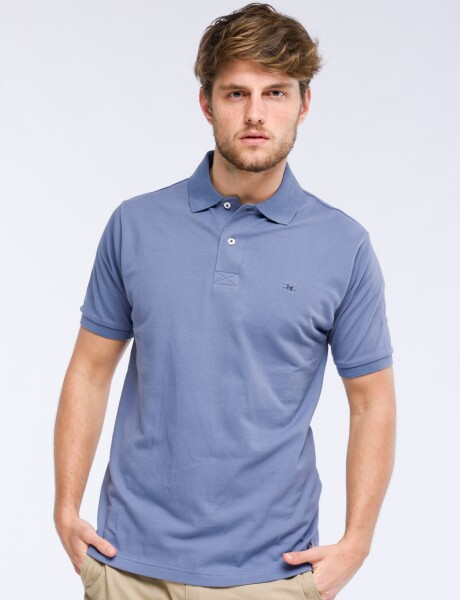 Remera polo pique lisa Piedra