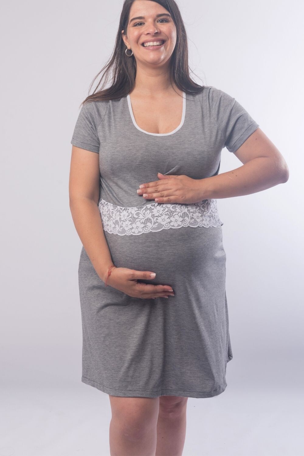 Camisón Maternal Martina Negro