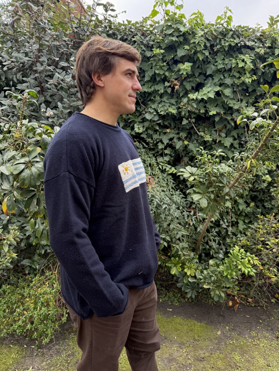 Flag Wool Sweater Men - Azul Marino 
