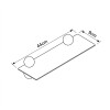 ESTANTE METAL NEGRO 44X9CM Unica