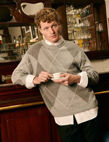 470752 SWEATER HARRY Gris Medio
