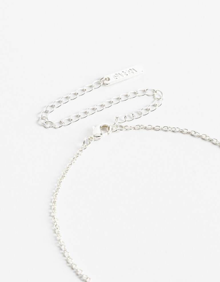Collares Largos Cubic zirconia Collar Largo Con Dije Mariposa Cubic - Plateado