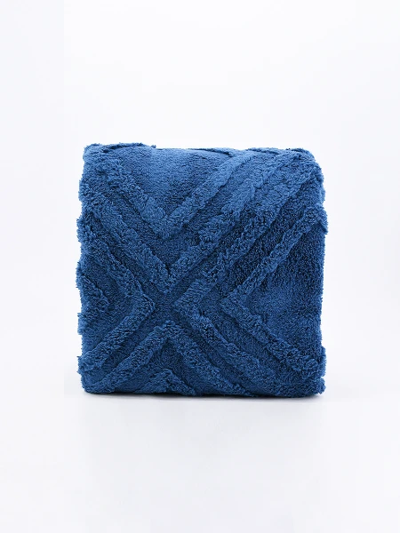 PIE DE CAMA DAMERO AZUL OSCURO