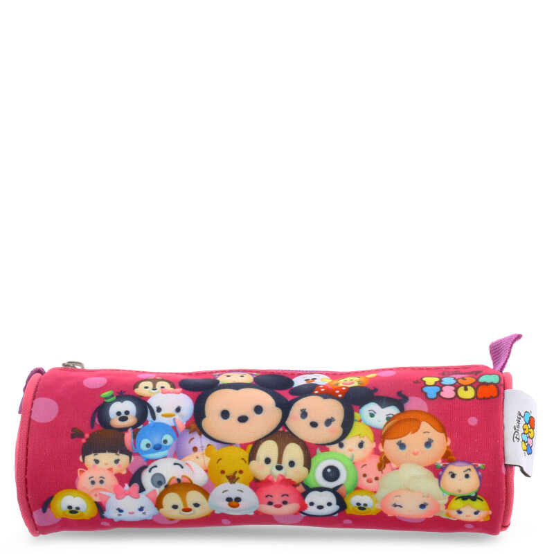 Cartuchera Disney Tsum Tsum Tubo Fucsia